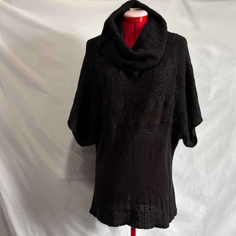Chic Black Cowl Neck Sweater LL193